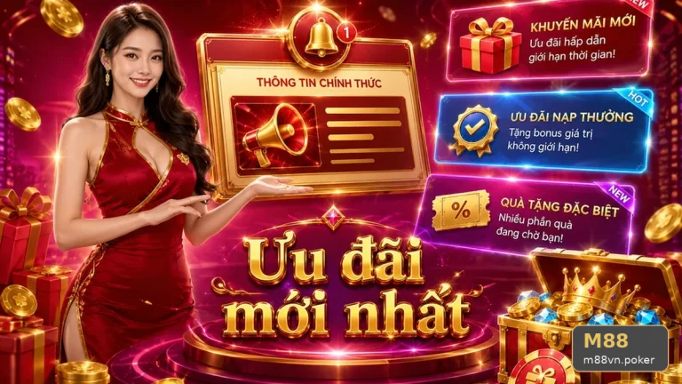 M88 Tại m88vn.poker: Kiểm Tra Theo Bàn – Đọc Chi Tiết Giao Diện Tin Mới, Ưu Đãi Và Đánh Giá Ưu Đãi Cho Người Mới Bằng Tiêu Chí Minh Bạch